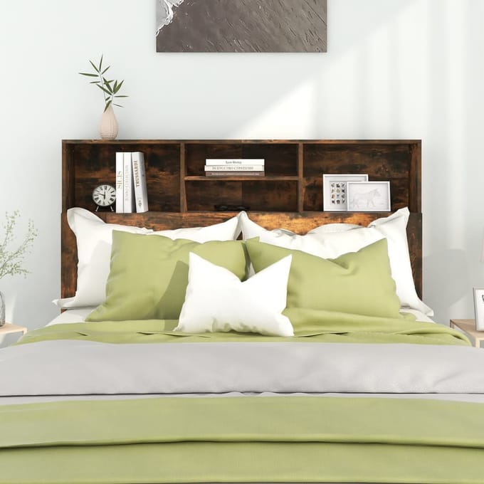 vidaXL - Hoofdbordkast - 140x19x103,5 - cm - gerookt - eikenkleurig