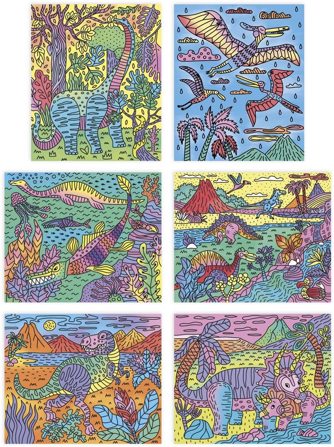 Janod - Les Ateliers Du Calme - Magisch schilderij - Dinosaurussen
