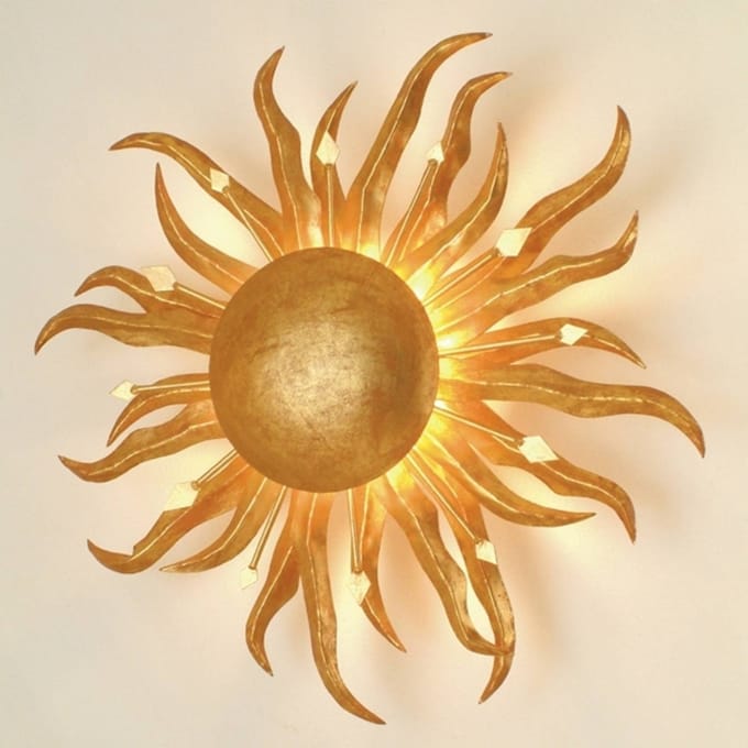 Holländer Fascinerende wandlamp SONNE GOLD 45 cm