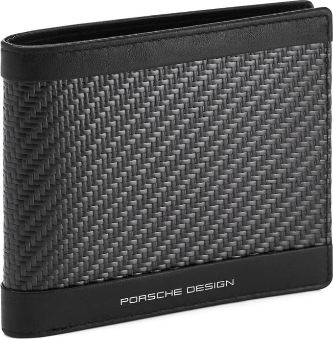 PORSCHE DESIGN Kaarthoes Carbon Billfold 10 Black Zwart Grijs