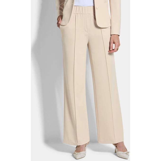 Jersey broek VERA met biesjes - steengrijs - Gr. 52 van Goldner Fashion