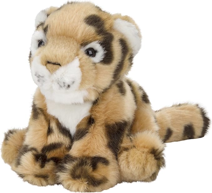 Nature Planet Knuffeldier luipaard - pluche knuffel - 15 cm - wilde dieren thema