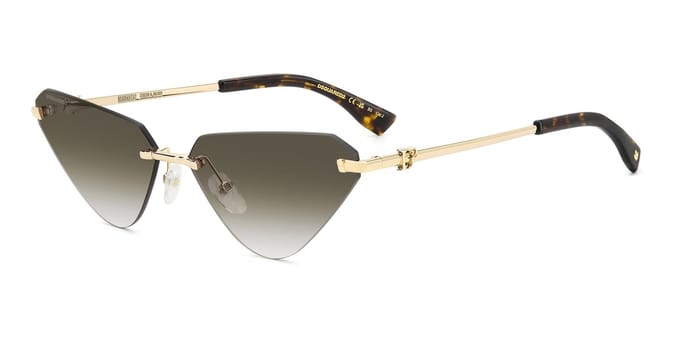 Dsquared2 D2 0108/S Gold green 63/14/145 WOMAN Zonnebrillen