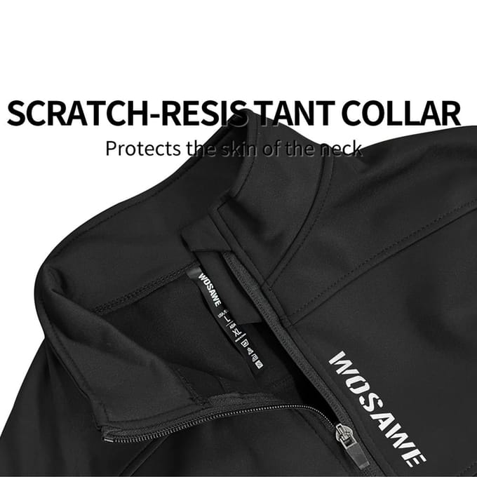 WOSAWE Hiver Chaud Cyclisme Gilet Veste Thermique Polaire Coupe-Vent Gilet L noir