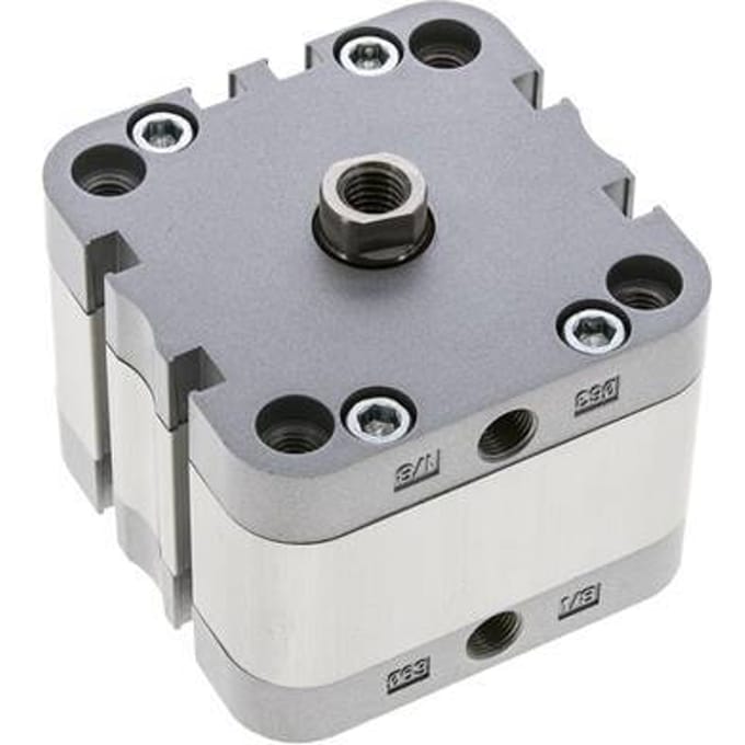 ISO 21287 Compacte Dubbelwerkende Cilinder 63-10mm - Magnetisch