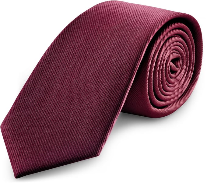 Bordeauxrode Grosgrain Stropdas van 8 cm