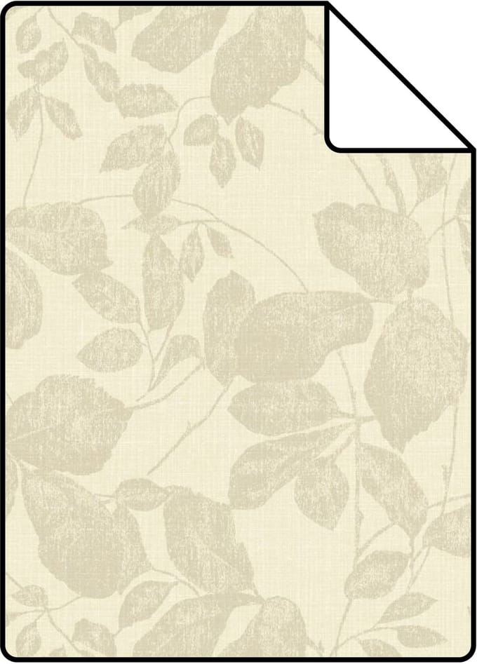 Proefstaal Origin Wallcoverings behang bladeren beige - 26,5 x 21 cm - 346539-S