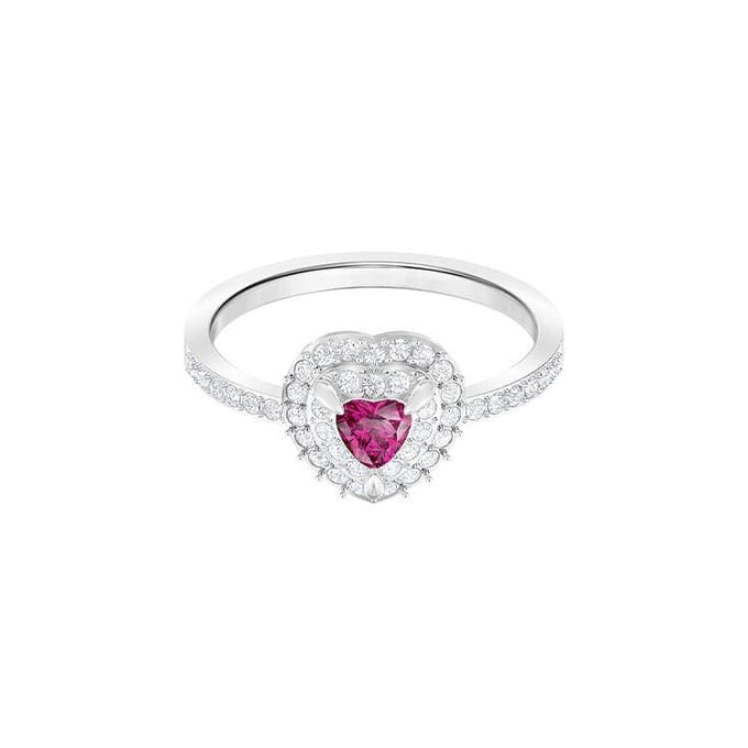 Swarovski One Ring Rood Oceaan Hart Legering Ring Damesring 5446300 Box (Random Color),55 white