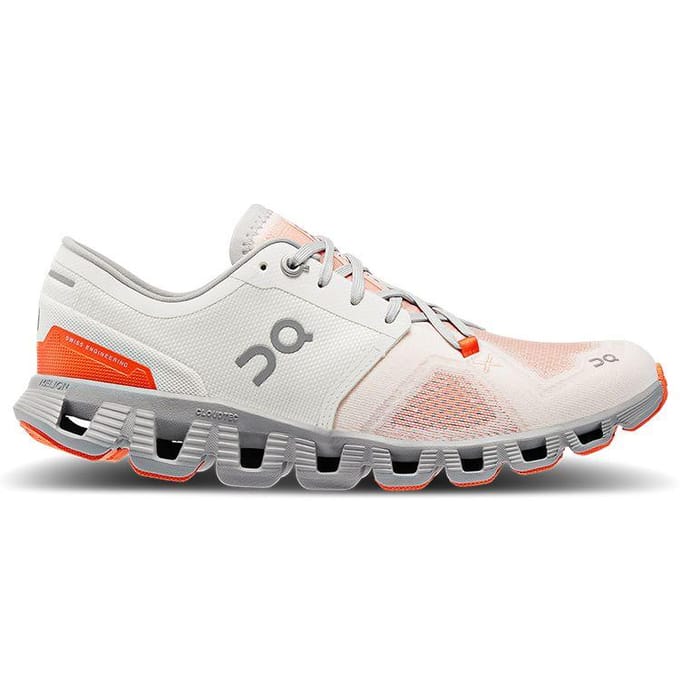 ON Cloud X 3 Ivory Alloy Dames Sneakers Crème 60.98252 36.5 white
