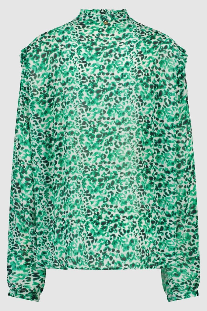 Circle of Trust Mallory Blouse Flowy Leo Maat: M | Longsleeves Outlet | Dames | Groen