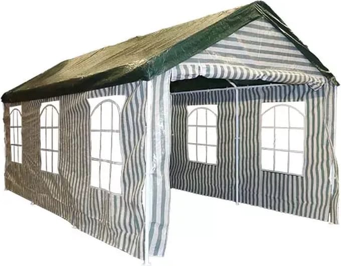 Buitengewoon Boet Partytent 300x600 cm - Groen/Wit