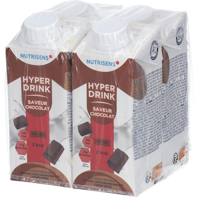 Hyperdrink HP/HC 2kcal Saveur Chocolat 4x200 Voeding