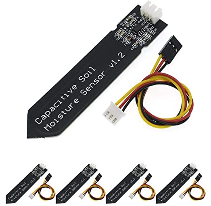 Capacitieve Bodemvochtsensor - 5 Stuks - Corrosiebestendig - Voor Arduino en Raspberry Pi