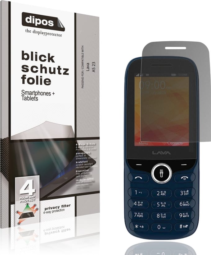 dipos – Matte Privacy Screenprotector geschikt voor Lava A5 23 | Anti-Spy Beschermfolie