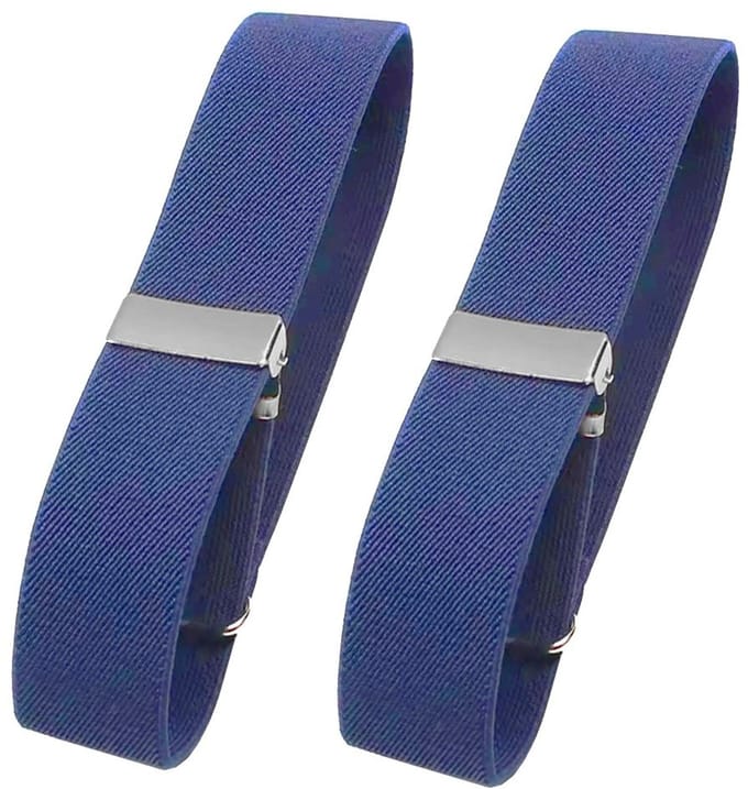 Fako Bijoux - Mouwophouders - Elastisch - Dames - Heren - Verstelbaar - Per Paar - 2 Stuks - Kobalt Blauw