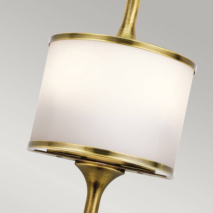 Kichler LED Wandlamp Mona | 3W 3000K 300Lm 830 | IP44 | Dimbaar | Natural Brass