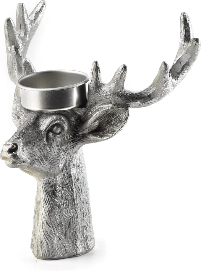 SANTA LILA FIGUUR - Decoratief rendier - Zilver