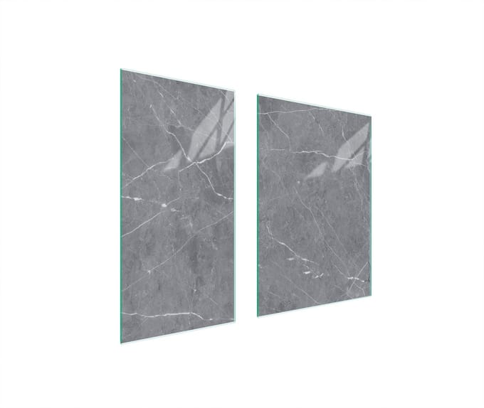 TMK ArtDeko Serie - Snijplank - 75x52 cm - Marmereffect - Glas - Universeel Gebruik