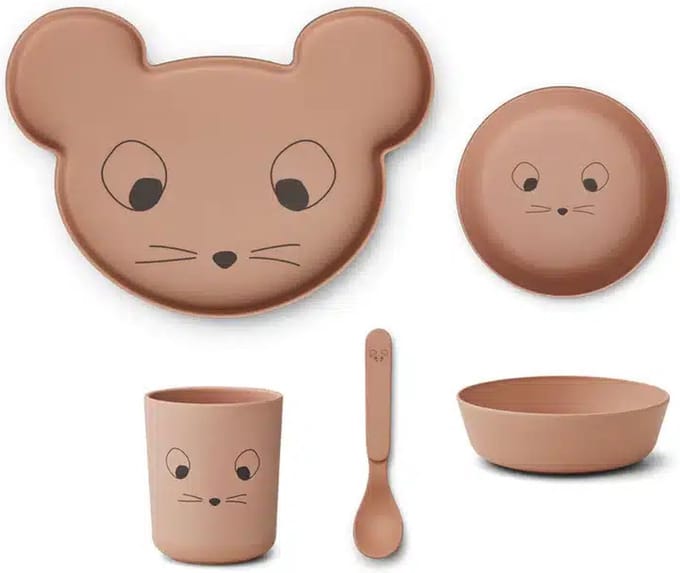 Liewood - Kinderserviesset Brody Junior (4 delig) - Kinderserviesset - Mouse Pale Tuscany