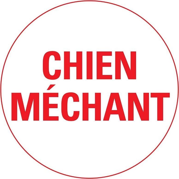 Pickup bord rond diameter 30 cm - Chien mechant