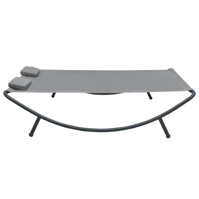 vidaXL - Loungebed - stof - antraciet