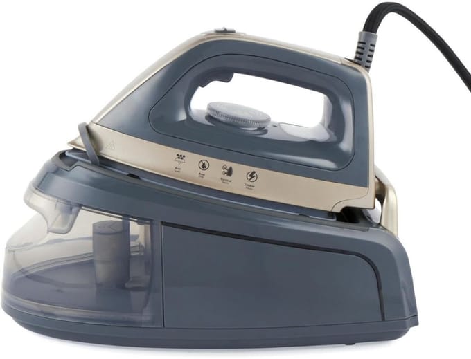 RONN® Strijkijzer Met Stoomgenerator - Strijkijzer Met Stoom - Strijkijzer - Wit/Grijs - 38cm x 19cm x 28cm
