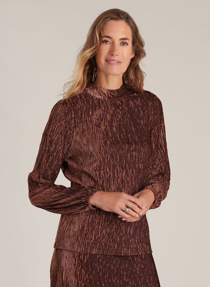 YEST Devora Tops - Copper Brown - maat 42