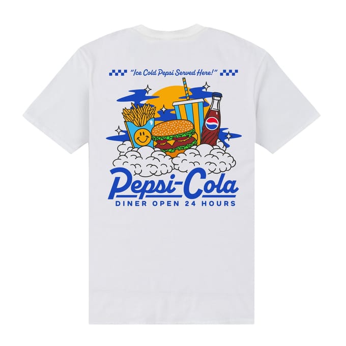 Pepsi Co. Ice Cold Pepsi Served Here! Men's T-Shirt - White - 4XL