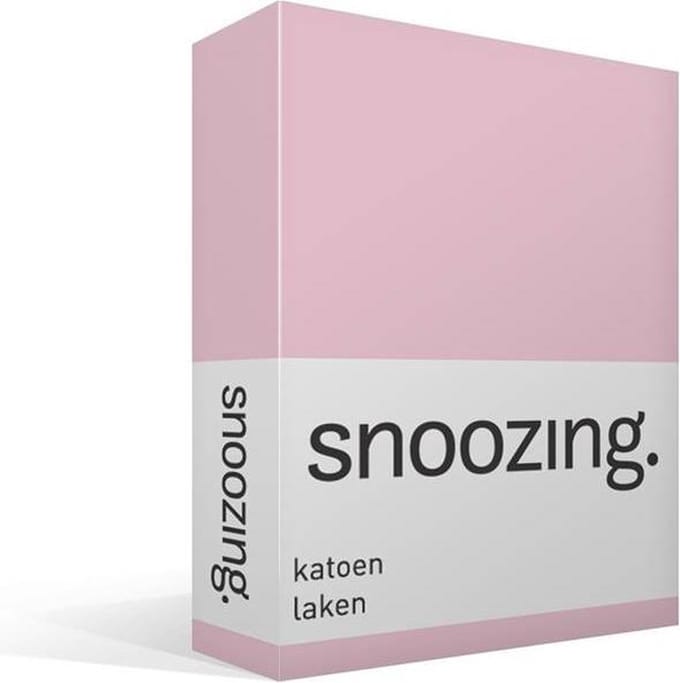 Snoozing - Laken - Katoen - Eenpersoons - 150x260 cm - Roze