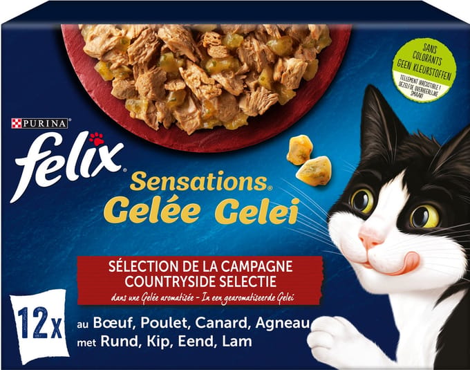 Felix Kat Sensations Countryside Selectie In Gelei Adult 12x85g