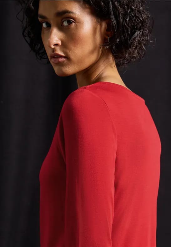 Basic shirt met lange mouwen