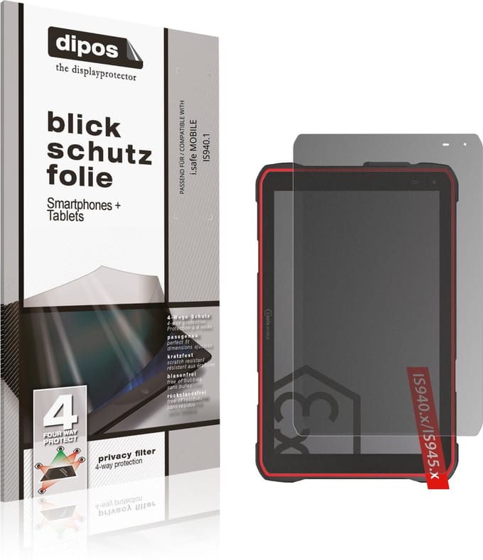 dipos – Matte Privacy Screenprotector geschikt voor i.safe MOBILE IS940.1 | Anti-Spy Beschermfolie