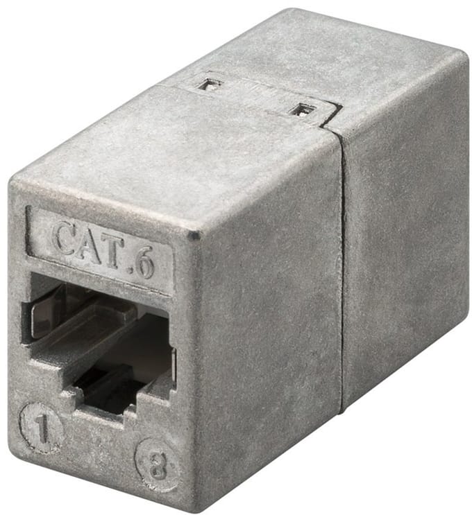Goobay RJ45 modulaire koppeling, CAT 6, 2 x RJ45-bus (8P8C), bulkverpakking