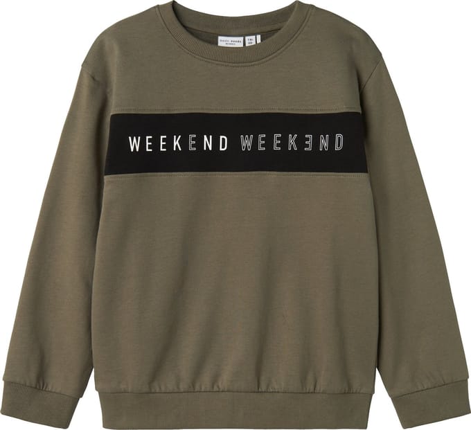 NAME IT NKMVANCE LS NREG SWEAT BRU Jongens Trui - Maat 122/128