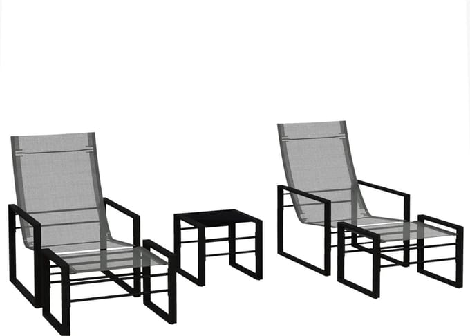 VLSelect® Tuintafel Met Stoelen - Tuin Set - Balkonset