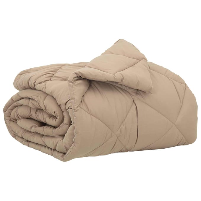 vidaXL Vol jaar dekbed 135 x 220 cm 300 gsm Taupe
