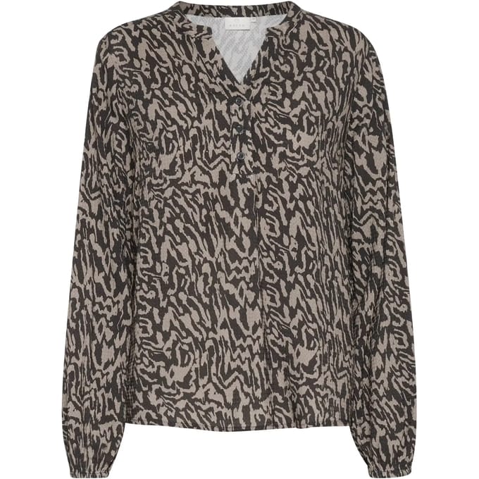 Blouse met lange mouwen Loose fit Black/Elephant Graphic lines black