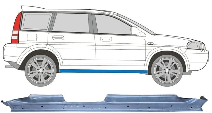 Volledige dorpel voor Honda HR-V 1999-2006 / Rechts