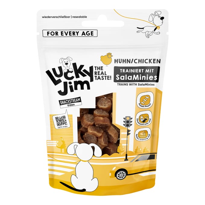 70g Lucky Jim Salamini gevogelte hondensnacks