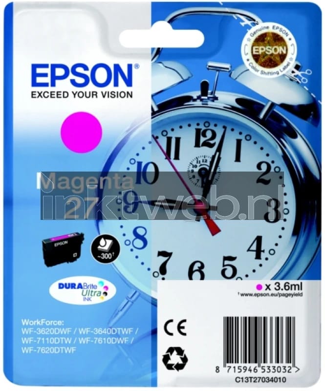 Epson T2703 nr. 27 inktcartridge magenta (origineel)