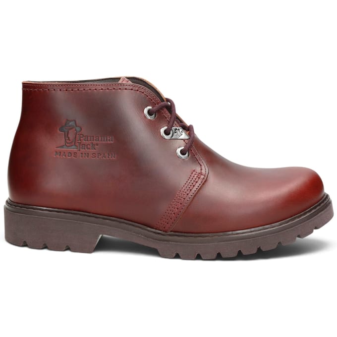 Panama Jack Waterdichte Veterboots van Bordeauxrood Leer voor Heren - Bota C77