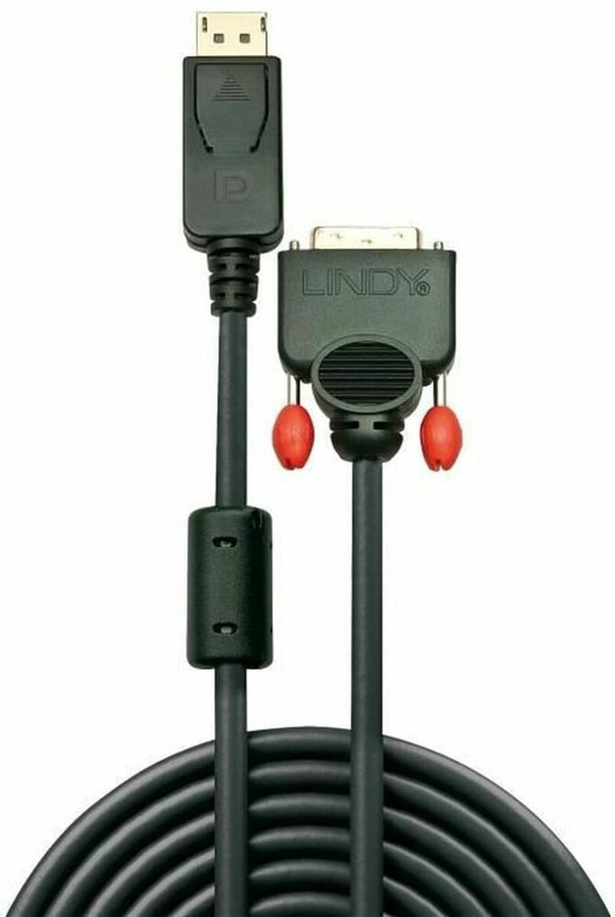 DisplayPort to DVI Adapter LINDY 41490 Black 1 m