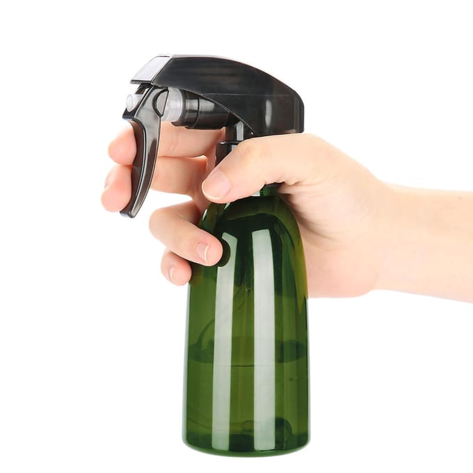 Navulbare plastic kapperssprayfles, waterverstuiver, kappersgereedschap (Donkergroen) black