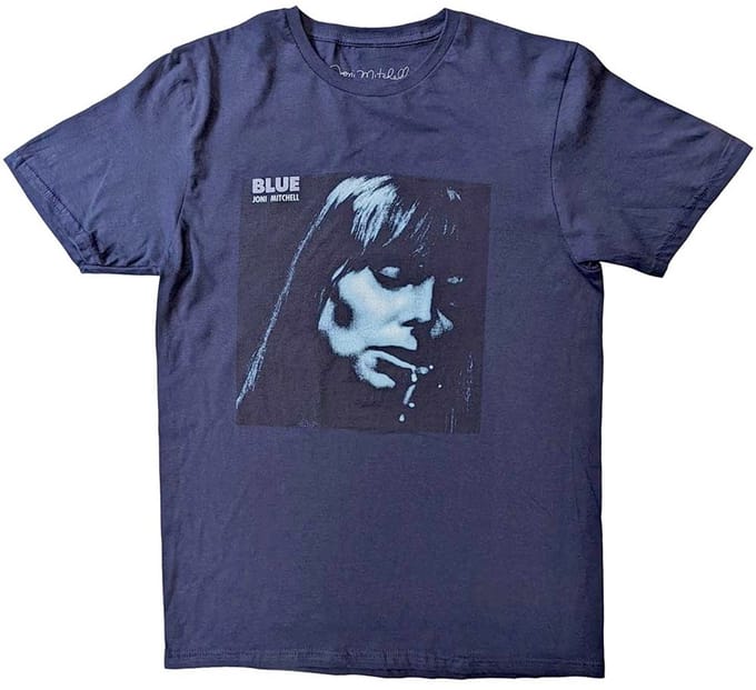 Joni Mitchell - Blue Heren T-shirt - S - Donkerblauw
