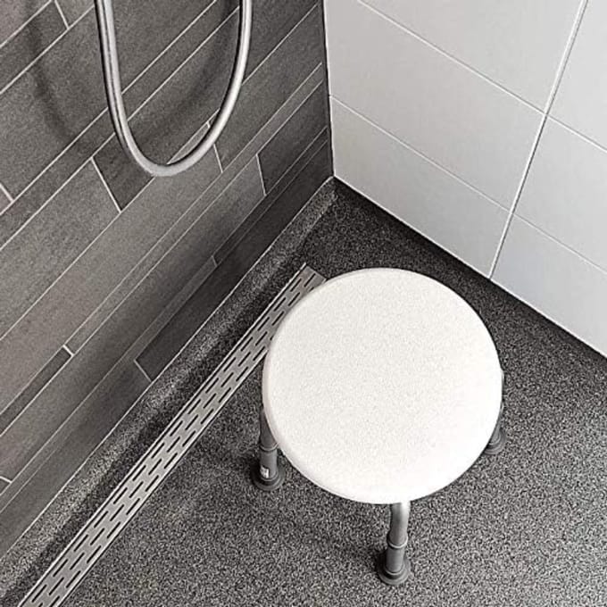 VH Supplies® Douchestoel - Douchekruk - Douchezitje - 34-52 cm Hoog