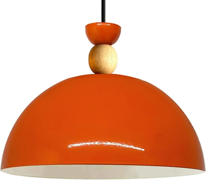 Bamyum Yimpi Hanglamp Ø30 cm, E27, Vintage Industrieel Oranje Lamppendel