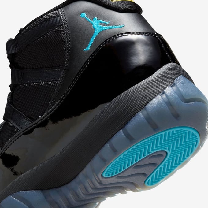Air Jordan 11 Retro 'Gamma' - Maat 48.5 - Zwart/Zwart/Varsity Maize/Gamma Blue / Zwart Blauw - Air Jordan 11 - Lifestyle - Heren Sneakers voor Mannen