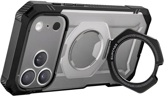 Supcase UB Grip Pro hoesje - Geschikt voor iPhone 17 Pro Max en geschikt voor iPhone 18 Pro Max - Screenprotector en geschikt voor MagSafe - Zwart