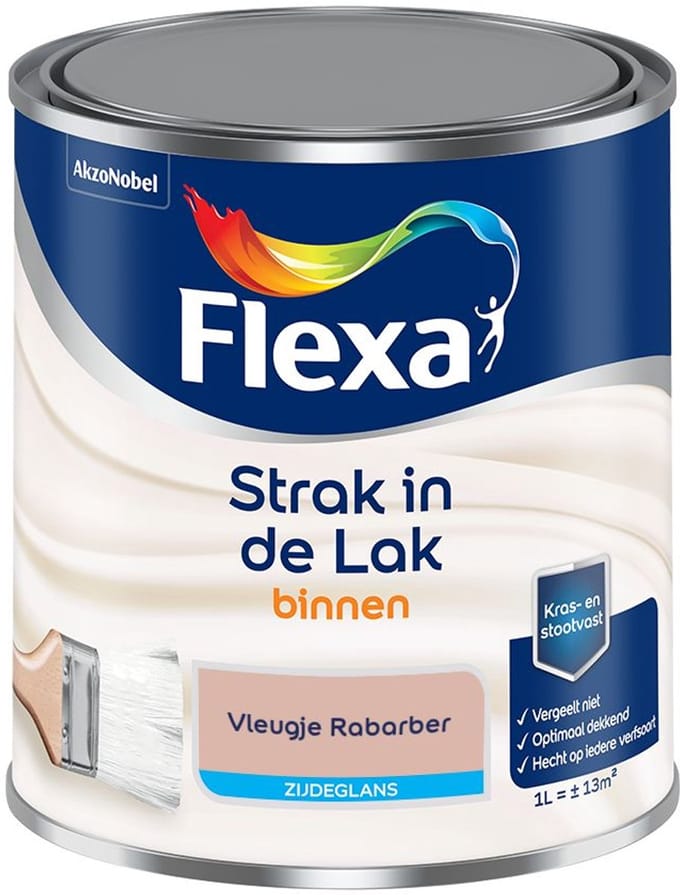 Flexa - Strak In De Lak Binnenlak Zijdeglans - Vleugje Rabarber - Mengverf - 1 L