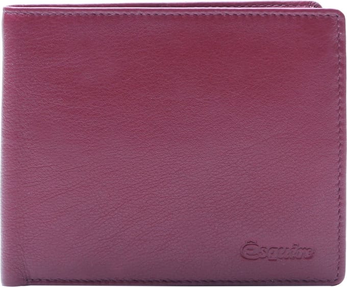 Esquire Leren Portemonnee RFID Classic Wallet Red Rood